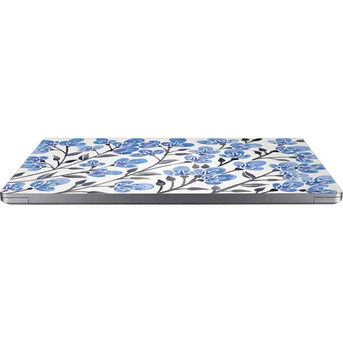 Cat Coq Blue Cherry Blossoms Universal Laptop 15in (12.2 x 8.8in) Skin